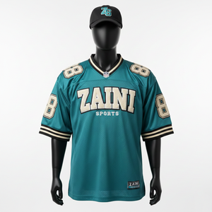 เสื้อยืดผ้าฝ้าย 100% สำหรับผู้ชาย ทรงหลวม พิมพ์ลาย เสื้อฟุตบอลผ้าโพลีเอสเตอร์ตาข่ายหนาสำหรับผู้ชาย  ตกแต่งด้วยผ้าทวิลล์  โลโก้แบบกำหนดเอง ทรงพอดีตัว - Product Image 1