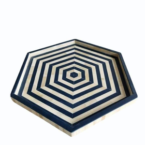Plateau de service ovale de luxe jetable en os incrusté, couleur personnalisable, finition polie, design classique, excellente qualité, pour la maison - Product Image 5