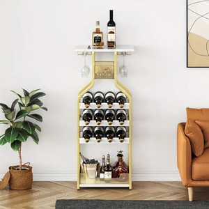Moderno Exhibidor de Vino de Metal Curvo Creativo para una Sola Botella - Product Image 2