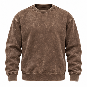 Ropa de Invierno OEM/ODM, Sudaderas Casuales para Hombre, Sólidas, Transpirables, Lavadas al Ácido, con Logotipo Personalizado, Impresión Vintage, Bordado Personalizado - Product Image 6