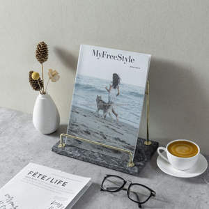 Support de livre de cuisine en marbre massif avec une forme classique offrant un soutien solide pour l'affichage des livres de cuisine - Product Image 4