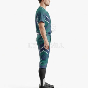 Elegante Conjunto de Uniforme de Béisbol Transpirable de Poliéster, Jersey Personalizado con Pantalones a Juego, Patrón Impreso por Sublimación Dinámica - Product Image 3