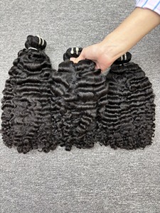 Extensions de cheveux humains bouclés birmans en trame, modèle VQ Hair Nancy, 100 % naturels, vietnamiens, double trame, Remy, vente en gros - Product Image 2