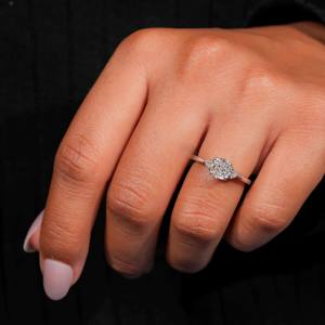 Premium <b>Cross</b> Design <b>Ring</b> with Moissanite and Lab Grown Diamond Rose Gold Finish Anniversary Jewelry - Product Image 5
