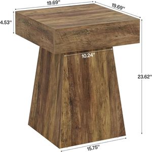Square <b>Side</b> Table Versatile Tea or Coffee Table with Bedside Usage - Product Image 5