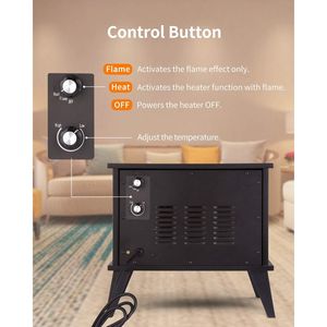 Mini Chimenea Eléctrica de Escritorio Portátil, Calentador de Espacio Independiente con Efecto de Llama, Funciones de Protección Contra Sobrecalentamiento y Derribo - Product Image 5