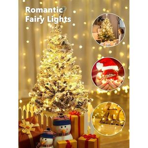 3-Pack 78FT 240 LED Fairy <b>Lights</b> Battery Operated <b>with</b> <b>Timer</b> Remote Waterproof Indoor Outdoor 8 Modes Twinkle Party Lighting - Product Image 2