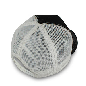 Casquette de baseball trucker en maille noire et blanche, réglable, 6 panneaux, délavée, unisexe, avec ouverture pour queue de cheval, pour sports de plein air - Product Image 4