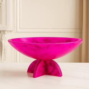 Tazón de resina epoxi artístico para un estilo creativo de mesa que mejora la experiencia de servir con patrones vibrantes de resina. - Product Image 3