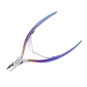 Cortauñas Profesional de Acero Inoxidable Curvo con Punta Afilada D 505, Color Arcoíris, Venta Directa de Fábrica, Herramientas de Manicura para Salón - Product Image 2