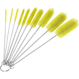 Set di spazzole per la pulizia delle bottiglie con tubo in nylon da 8 pollici, con gancio per bottiglie e tazze a collo stretto, set da 10 pezzi - Product Image 1