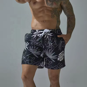 Pantalones Cortos Deportivos para Hombre, Estampado Floral Tropical, Secado Rápido, Cintura Baja con Cordón, Elásticos, Sublimados, Transpirables, para Correr, Gimnasio, Entrenamiento, Fitness - Product Image 2
