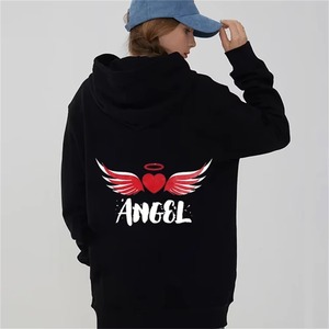 Sudaderas con Capucha de Ángel y Demonio, Conjunto de Sudaderas a Juego para Parejas, Sudaderas Negras para Novios, Sudaderas a Juego para Parejas - Product Image 2