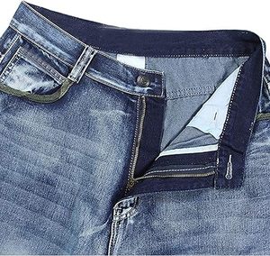 Shorts en jean droits streetwear d'été, en coton délavé foncé, style vintage, pour hommes - Product Image 3