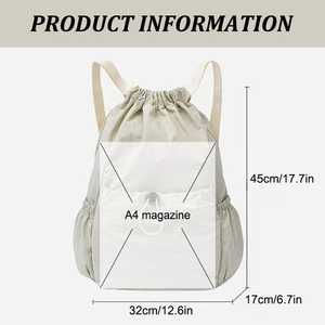 SHAGHAF SPORTS WEAR Custom white Microfiber <b>Drawstring</b> Backpack for Men Women | <b>Waterproof</b> Sports Gym <b>Bag</b> | Lightweight Travel - Product Image 5