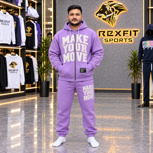 Rexfit Sports Chenille Applique Full <b>Zip</b> Tracksuit Heavyweight Fleece Jacket Rhinestone Custom Cuffed <b>Jogger</b> Pants Unisex Custom - Product Image 1