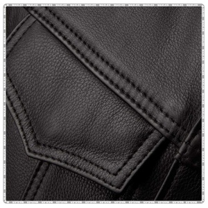 Gilet en cuir pour hommes personnalisé approuvé CE vêtements de sport de moto et de course automobile de haute qualité équipement de protection dans les grandes tailles - Product Image 4