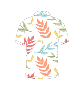 เสื้อโปโลพิมพ์ลายใบไม้เขตร้อนสำหรับผู้ชาย พิมพ์ลายทั่วตัว แขนสั้น สไตล์ลำลอง เหมาะสำหรับเล่นกอล์ฟ - Product Image 5