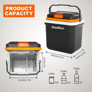 Glacière et chauffe-plat pour voiture de 26 litres pour les voyages, le camping et la maison - Product Image 3