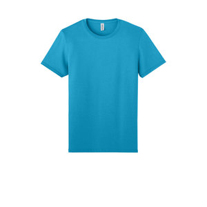 T-shirt unisexe en tissu tri-mélange à manches courtes – Anti-boulochage, coupe moderne – Fournisseur de vêtements personnalisés écologiques pour commandes en gros - Product Image 4
