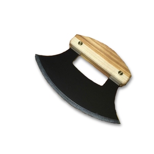 Cuchillo Ulu de Carbono Hecho a Mano con Mango de Madera – Cuchillo de Chef Premium para Exteriores - Product Image 2