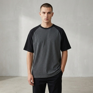 Unisex Casual Raglan Sleeve 100% Cotton Jersey 200g <b>Silk</b> Screen Printed Blank Solid Quick Dry Lightweight T-<b>Shirt</b> for <b>Men</b> - Product Image 1