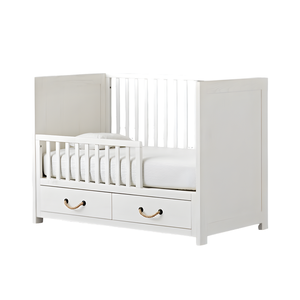 Cuna Convertible Blanca con Cajón de Almacenamiento - Product Image 1