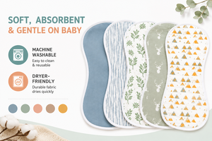 Paño de Algodón 100% para Bebés, Toalla de Alimentación Suave y Absorbente, Babero Lavable para Bebés, Accesorio para el Cuidado del Recién Nacido - Product Image 4