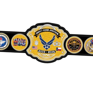 Sargento Cinturón de Campeonato Adam Jaramillo 2003-2025, Cinturón Deportivo Personalizado de Alta Calidad, Artículo de Colección Exclusivo - Product Image 2