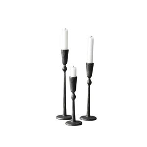Ensemble de 2 bougeoirs en fer forgé à la main, finition noire mate, pour un décor minimaliste de chambre, idéal pour offrir, pour la cuisine - Product Image 6