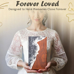 Decorative Wooden Keepsake Urn for Ashes Premium Oak Memorial Urn with Engraving by AYAANS - Product Image 5