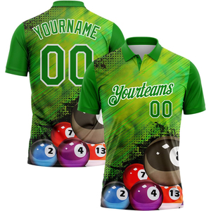 Polo personnalisé Flame 8-Ball pour homme, manches courtes, respirant, imprimé, vêtements de sport décontractés, maillot d'équipe, nom et numéro personnalisés - Product Image 6