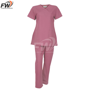 Ensemble de tenues médicales pour hommes sur mesure, élégant et de fabrication artisanale, avec haut à manches courtes et col rond, pantalon de jogging, ensemble de tenues médicales - Product Image 6
