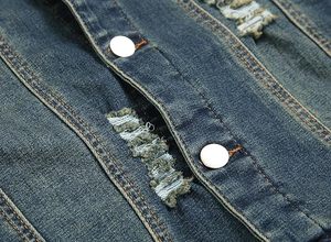 Veste en jean tricotée décontractée pour homme, 100 % coton, avec logo personnalisé sur le devant, respirante, écologique et à séchage rapide – Vente en gros de haute qualité - Product Image 5