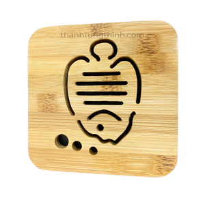 Wooden <b>Pot</b> Holder Trivet High Heat Resistant Eco-Friendly <b>Kitchen</b> <b>Utensil</b> Anti-Slip Made in Vietnam - Product Image 5