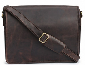 Gravs Premium Full Grain Distressed <b>Leather</b> Vintage Messenger Bag LM-02 Men's Laptop Shoulder Crossbody <b>Briefcase</b> Satchel Large - Product Image 1
