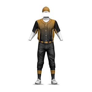 Ensemble d'uniformes de baseball d'été personnalisables de haute qualité pour équipes - Tissu 100 % polyester écologique et anti-humidité - Product Image 4