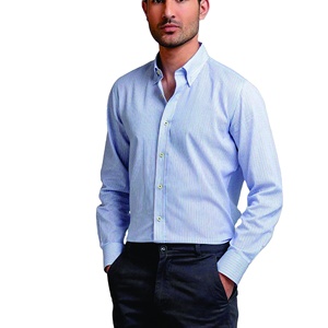 Camiseta a rayas informal de cuello redondo de manga larga de color sólido fabricada a medida OEM para hombres - Product Image 2