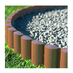 Garden <b>Fence</b> Wood Grain Effect Lawn Edge Plant <b>Border</b> for Landscape Flower Bed - Product Image 1