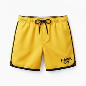 Shorts de sport décontractés écologiques pour hommes en polyester et élasthanne, séchage rapide, respirants, taille élastique, coupe ample pour l'été - Product Image 6