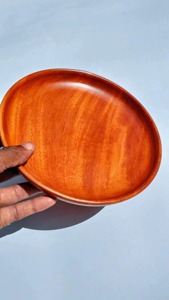 Handcrafted Wooden Serving Plate Crafted from Sustainable Wood for Elegant and Eco Friendly Dining Experiences - Product Image 4