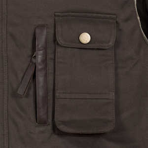 Gilet de motard en cuir véritable respirant à col en V avec fermeture éclair, broderie personnalisée de haute qualité, style sportif, pour homme - Product Image 4