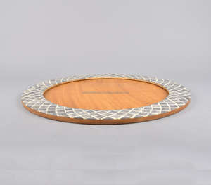 Luxurious Handcrafted MOP <b>Wood</b> Bone Inlay Wall <b>Mirror</b> Customized Decorative <b>Frame</b> for Bathroom Use Good Quality By FWE - Product Image 3