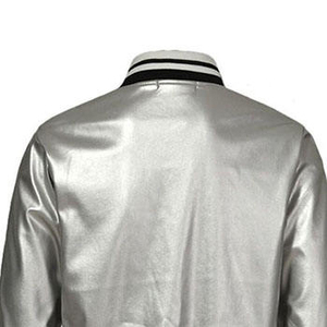 <b>Men's</b> Stylish Satin <b>Jacket</b> Lightweight Full-Zip Design Solid Color Fashionable Down Collar Casual Style Regular Fit Satin <b>Jacket</b> - Product Image 5