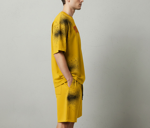 Top Quality Casual Wear Streetwear custom DTF Printed logo 100% Cotton with <b>spray</b> effect hip hop Men's 2-Piece <b>Set</b> - Product Image 3