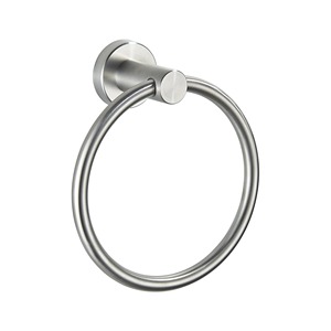 ที่แขวนผ้าเช็ดตัวติดผนังโลหะแบบมินิมอล ทรงกลม ป้องกันสนิม ชั้นเดียว สำหรับห้องน้ำ - Product Image 3