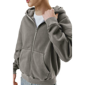 Sudadera Ligera con Cierre para Hombre, para Invierno, con Forro Polar, 100% Algodón, Transpirable y de Secado Rápido, con Bolsillos - Product Image 3