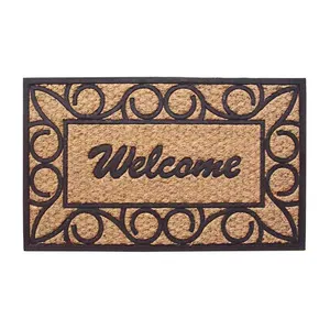 Good Quality Coir Rubber Blank 45*75 cm Indoor & Outdoor Mat Anti Slip doormats blank PVC Coconut Doormats