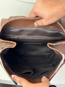 Sac à dos à la mode en cuir de vachette usiné à la main sac de Style occidental avec sangle usinée et Conchos Unique cheveux véritables sur sac à dos caché - Product Image 6