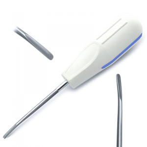 Élévateur dentaire luxateur en acier inoxydable argenté avec poignée ergonomique moletée – Instrument manuel d'extraction dentaire pour chirurgie buccale - Product Image 5